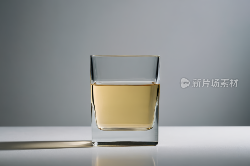 桌子上放着一杯酒精高清图片