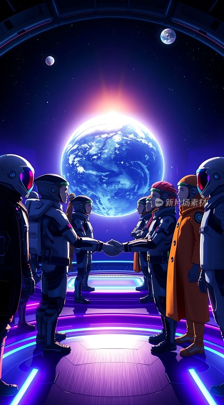 太空握手地球与外星人的首次接触