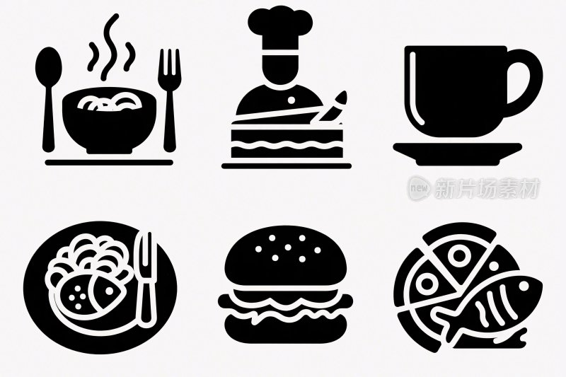 饮食相关图标集合