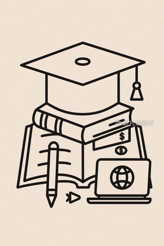 教育学习插画场景