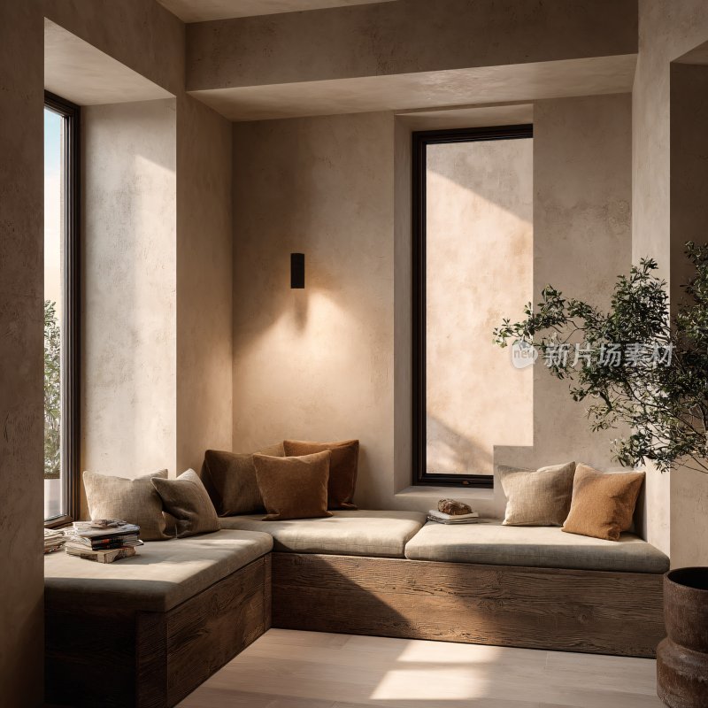 温馨简约风室内角落场景