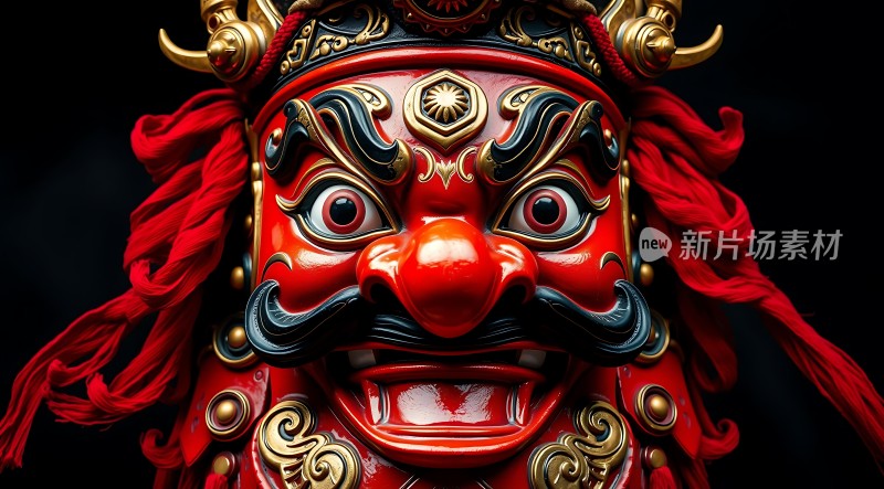 红色面具金色装饰威武雄壮