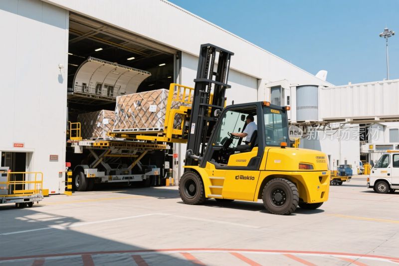 叉车货物装卸场景