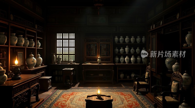 古董瓷器陈列室