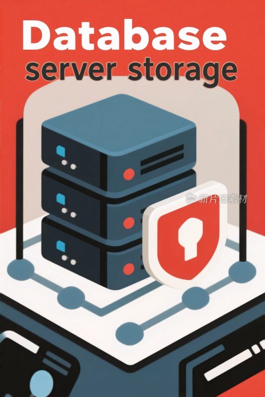 数据库服务器存储插画