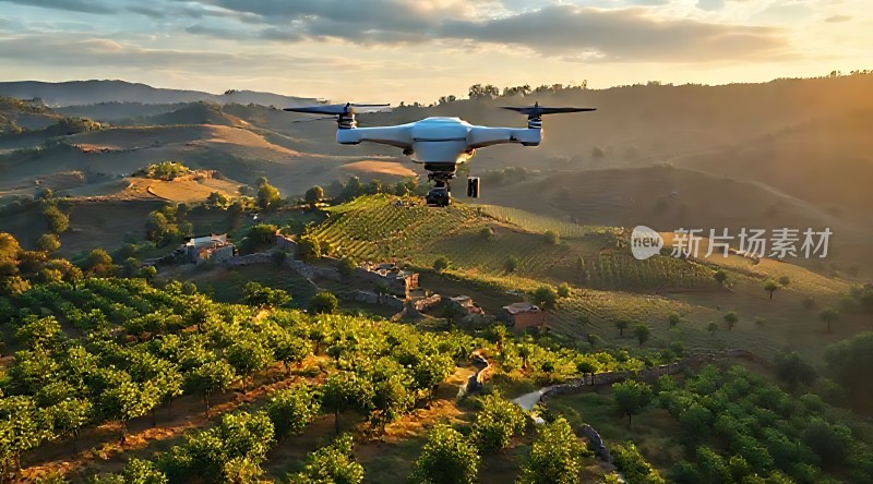 科技助力农业发展无人机巡田监测作物生长状况