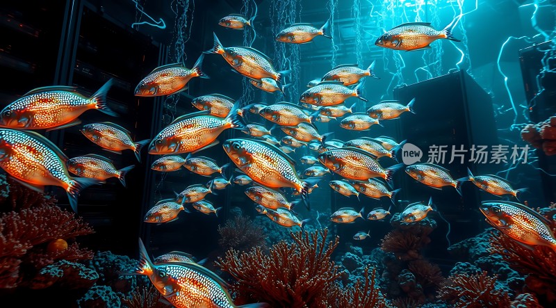 海洋之舞鱼群与珊瑚共舞