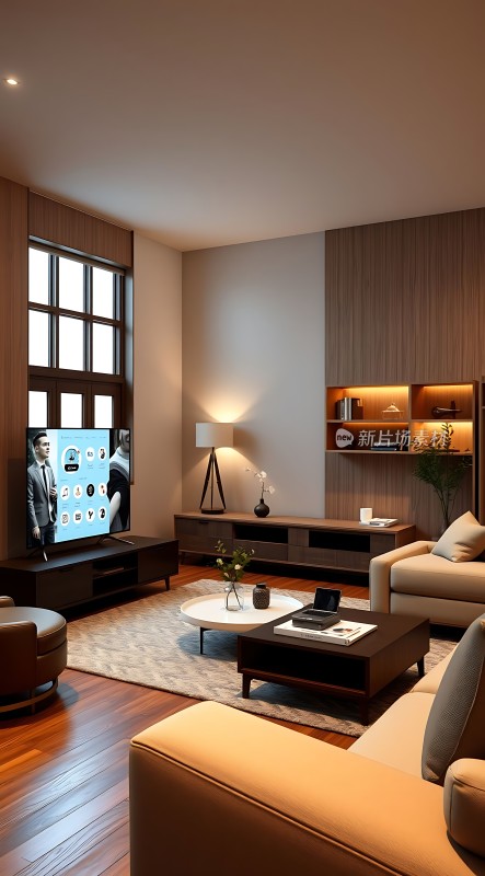 现代客厅设计温馨舒适家具简约大方
