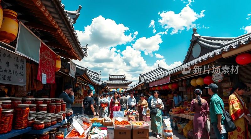 古街市集热闹非凡