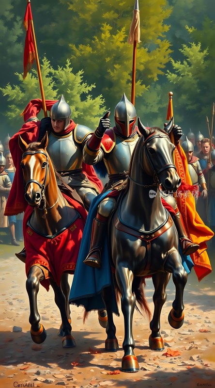 骑士与战马英勇出征