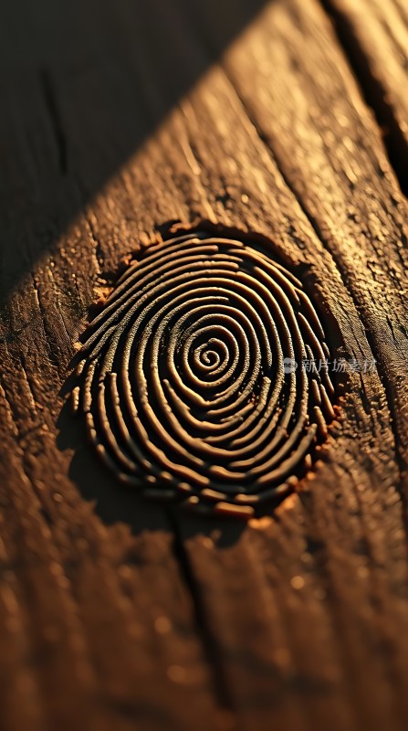 木纹上的螺旋印记
