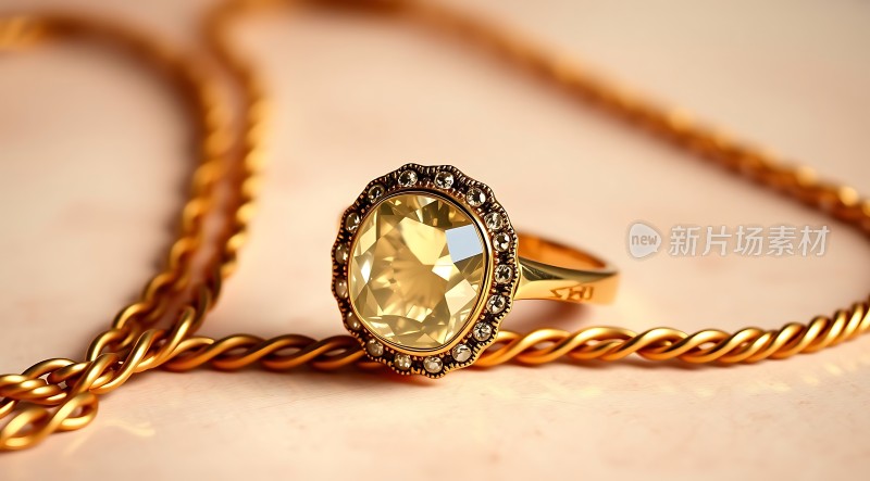 黄金项链与戒指