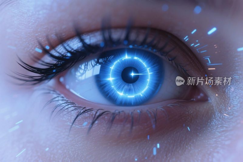 科技感眼部特效插画