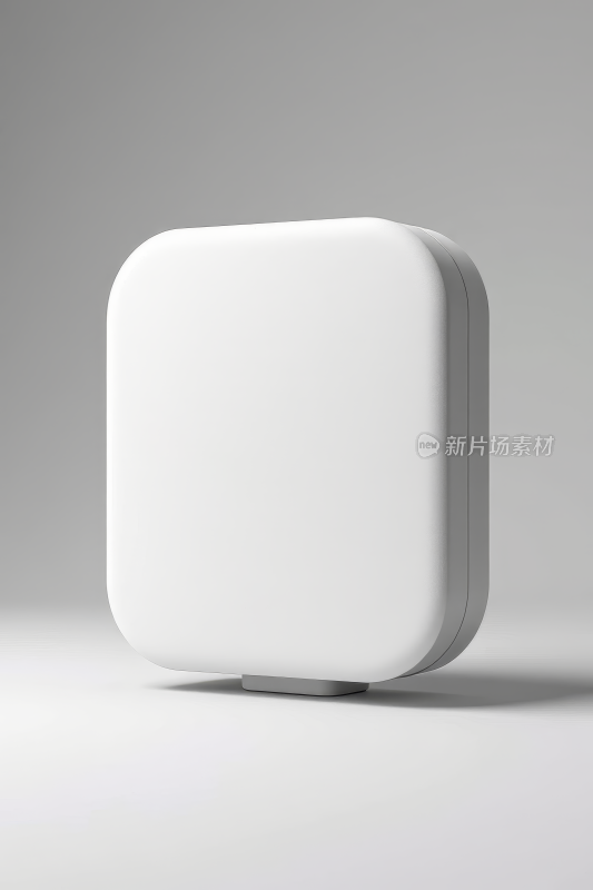 灰色背景白色方形物体特写高清图片