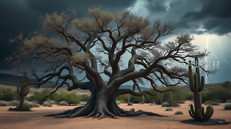 沙漠风暴中的坚韧生命