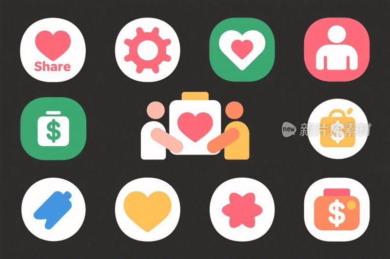 爱心公益图标集合