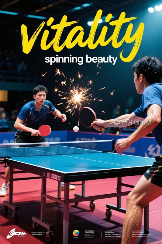 乒乓球宣传插画