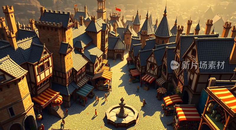 中世纪小镇风光