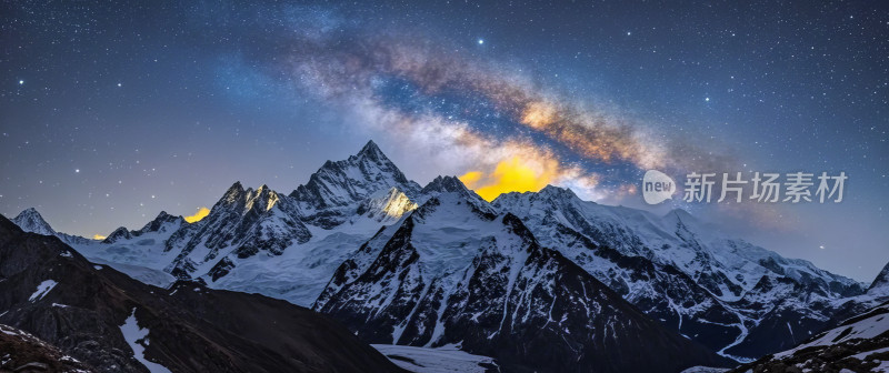 玉龙雪山夕阳晚照自然风景区