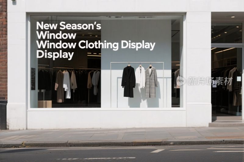 服装店新季橱窗陈列展示