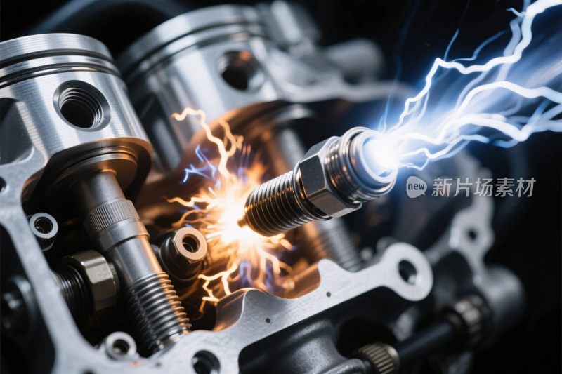 汽车发动机部件特写