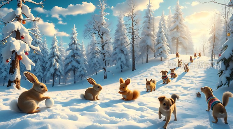 雪地里的欢乐时光