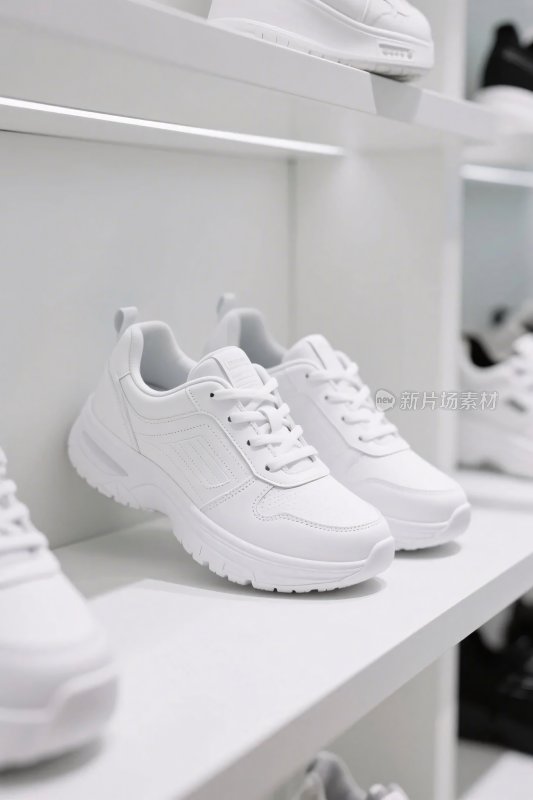 白色运动鞋陈列