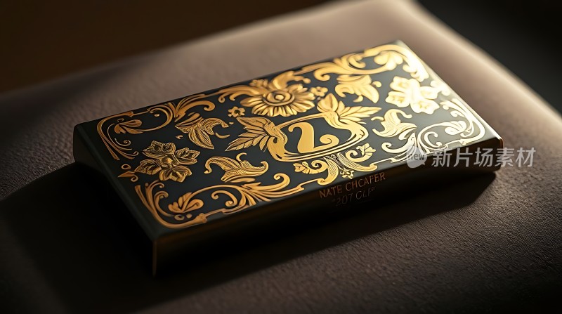 金色花纹包装盒