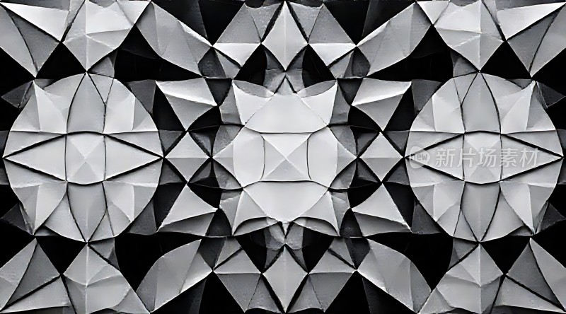 黑白几何艺术图案
