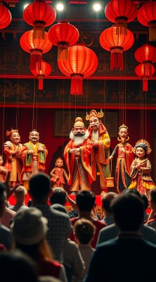 传统戏剧表演观众围观 传统戏剧表演观众围观