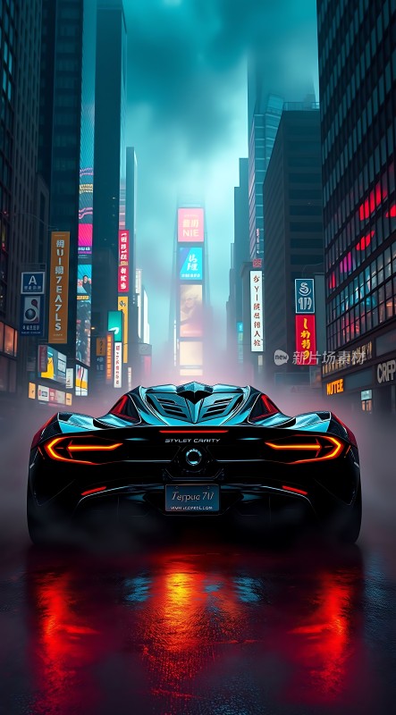 未来都市炫酷跑车