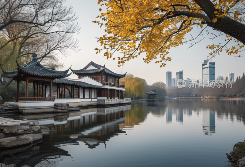 莫愁湖古建风光