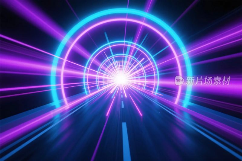 霓虹隧道光影效果