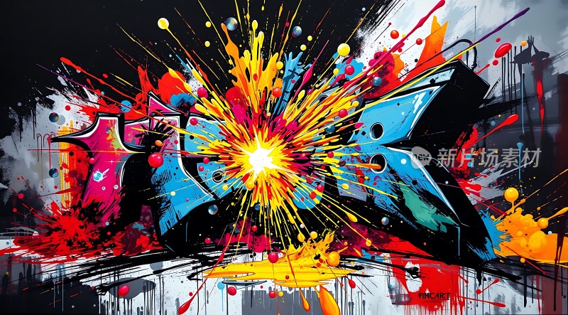色彩爆炸艺术作品
