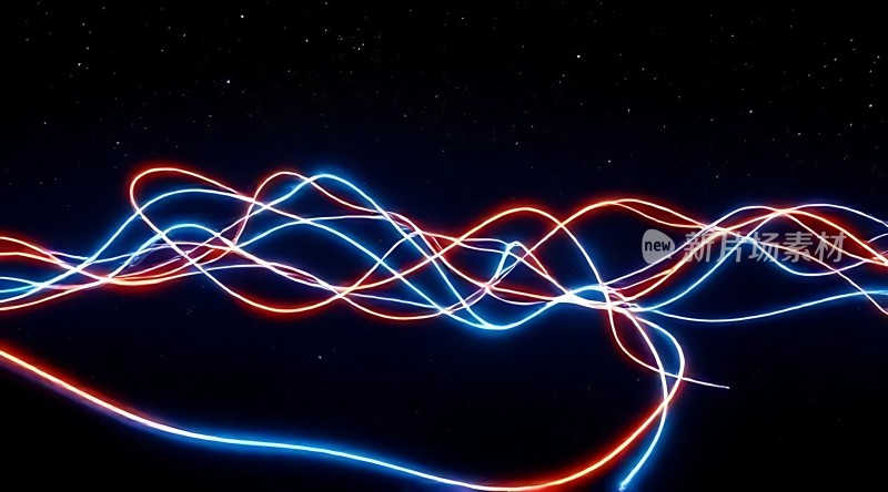光之舞红蓝交织的宇宙旋律