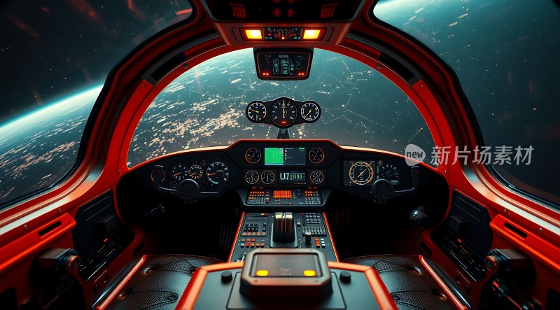 太空飞船驾驶舱内景