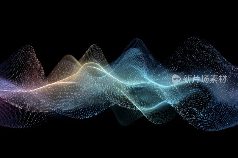 炫彩动感线条抽象光波画面