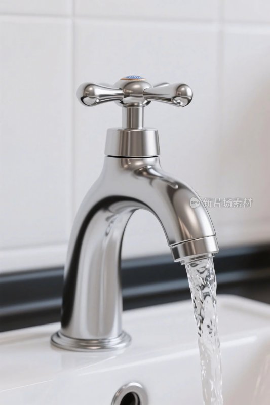 水龙头流水插画