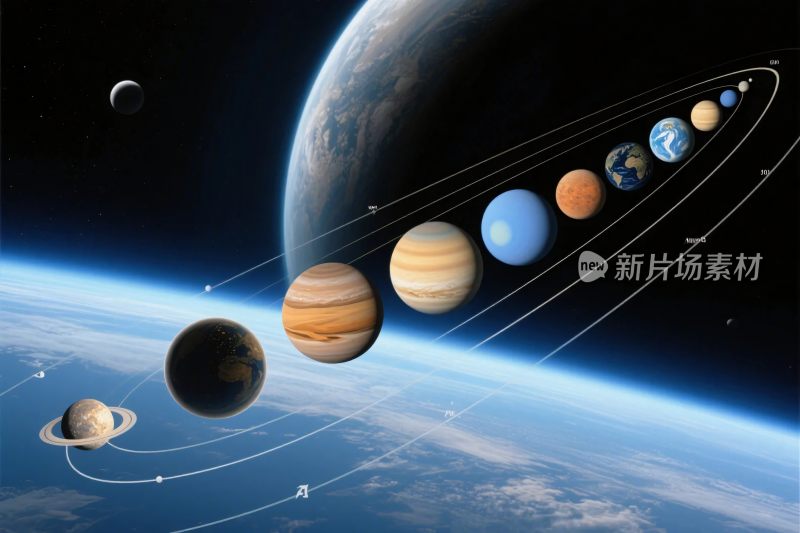 太阳系行星轨道图
