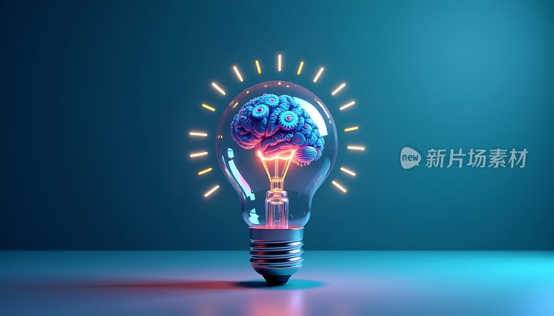 创意大脑灯泡