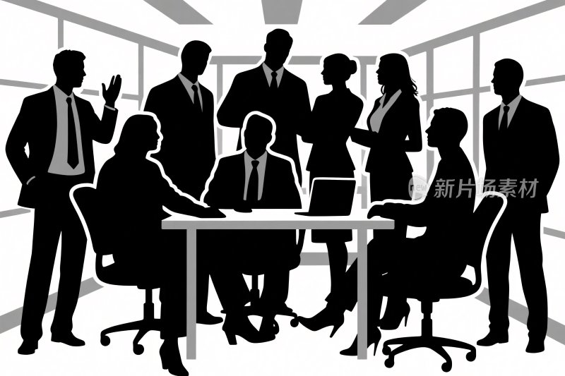 商务团队会议剪影