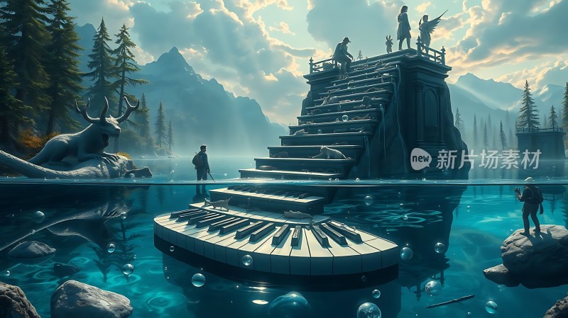 神秘岛屿上的奇幻钢琴