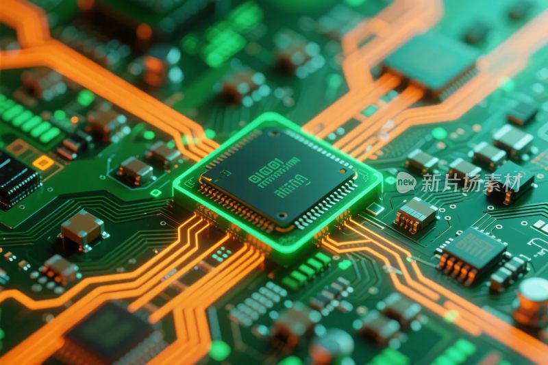 科技电路板芯片特写