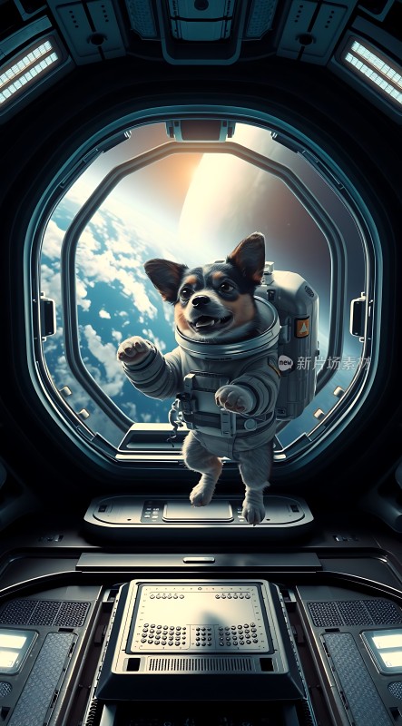 太空遨游的小狗