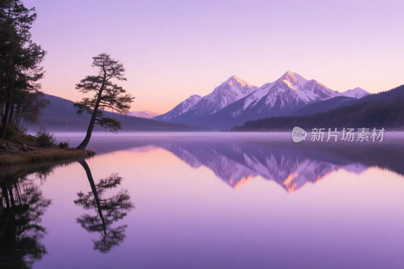 山水湖景风光图