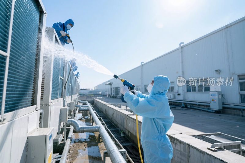 防护服消毒作业场景