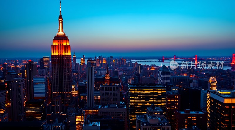 帝国大厦与城市夜景