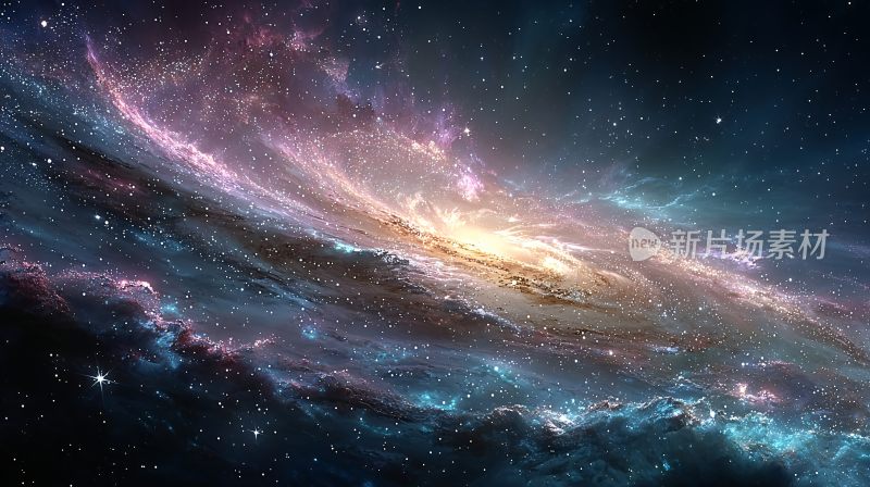 梦幻绚丽的宇宙星系景象