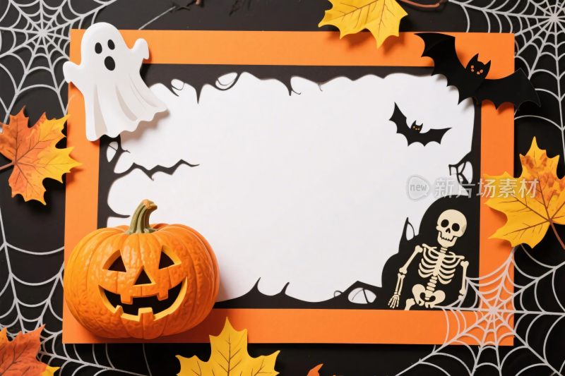 万圣节装饰插画边框