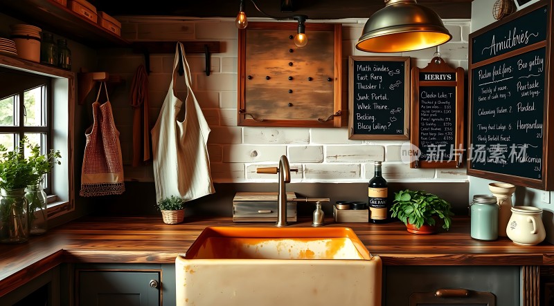 复古厨房温馨一角